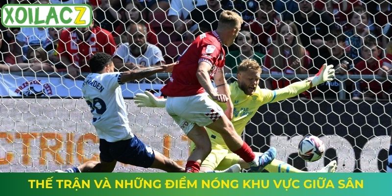 Thế trận và những điểm nóng khu vực giữa sân